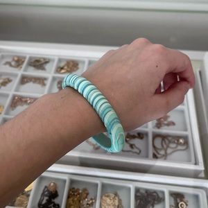 Vintage striped groovy bangle hand painted Y2K